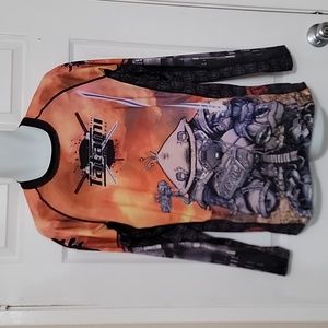 Tatami Fightwear Cyber Samurai Panda Long Sleeve BJJ Rashguard Size XXL